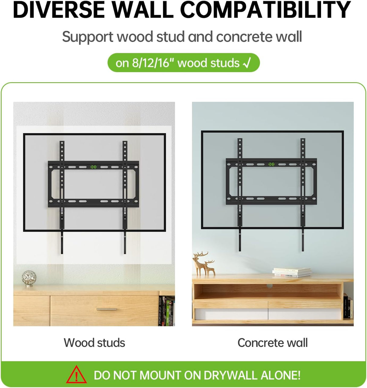 Soporte de TV USX, fija, hasta 60, VESA 400x400mm, 99lbs