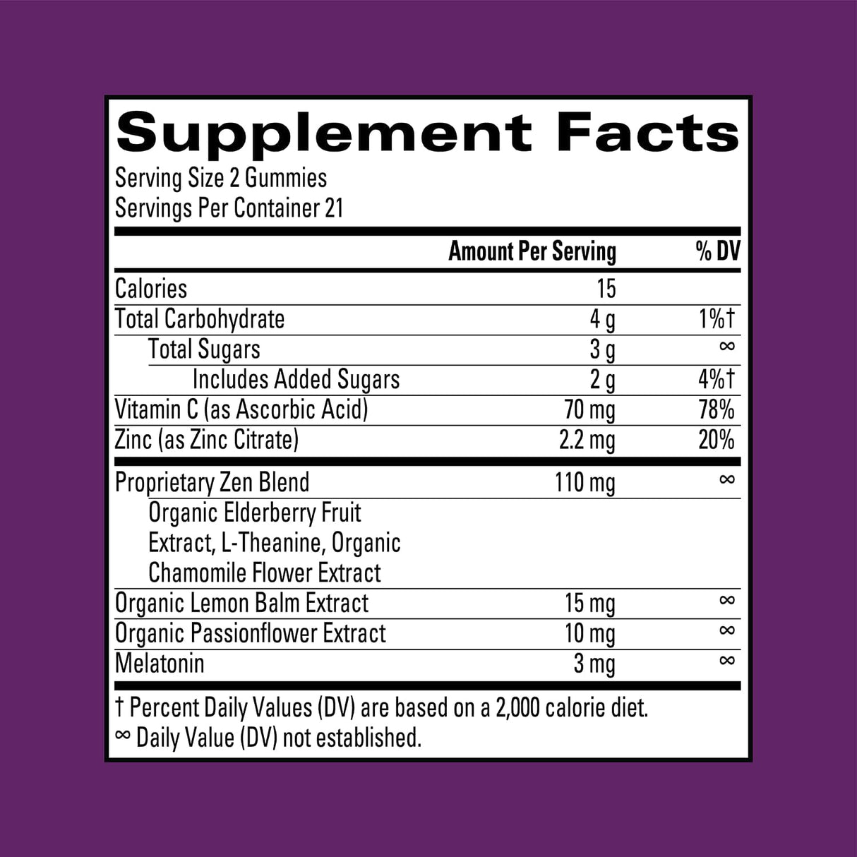 Fortify Zen Sleep Aid + Immune Support - 42 gomitas veganas