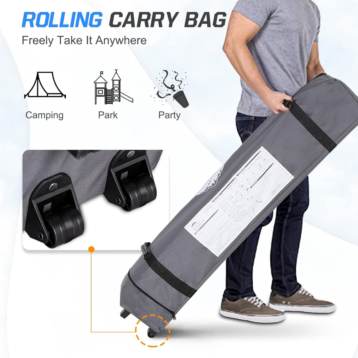 Tienda de campaña 10x10 fácil de instalar, 100 pies de sombra