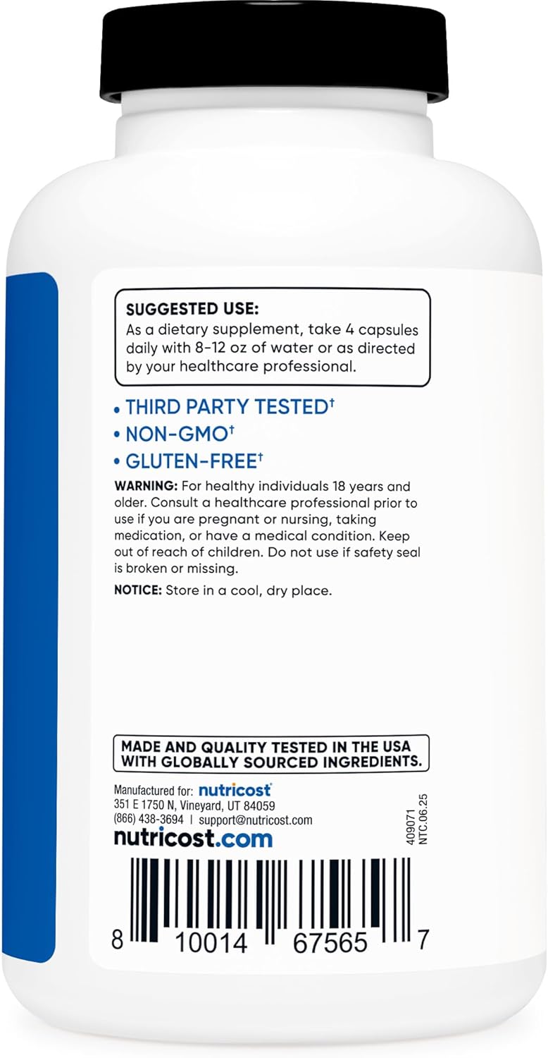 Nutricost Creatina Monohidrato 3000mg 180 cápsulas