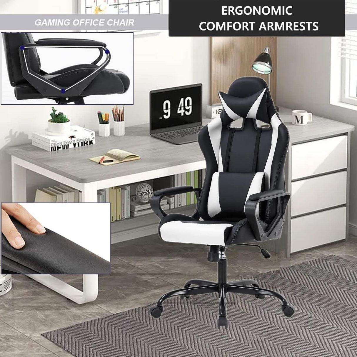 Silla Gamer con soporte lumbar y apoyabrazos BSTOPHKL