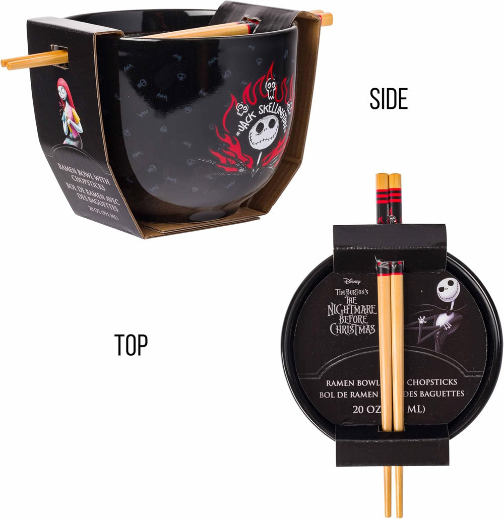 Cuenco Ramen Jack Skellington Silver Buffalo, 20 oz, Cerámico