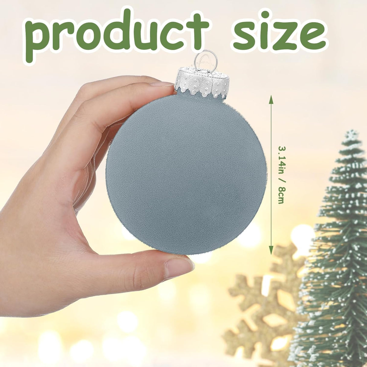 15 Pcs Adornos de Bolas de Navidad Flocked Liliful