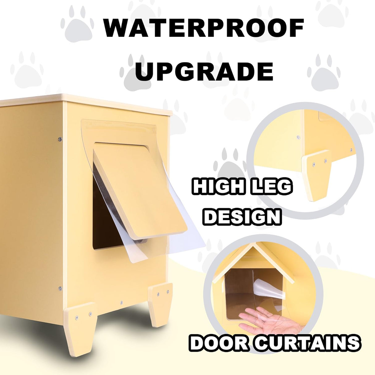 Casa para Gatos Exterior, Refugio Feral, Aislada, Modelo Mejorado