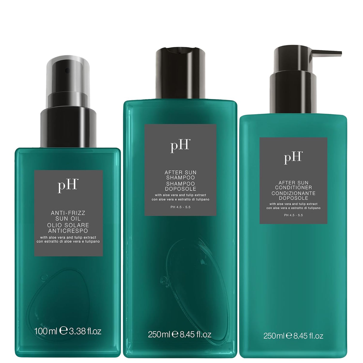 Kit Cuidado Capilar Post-Sol: Shampoo, Acondicionador y Aceite