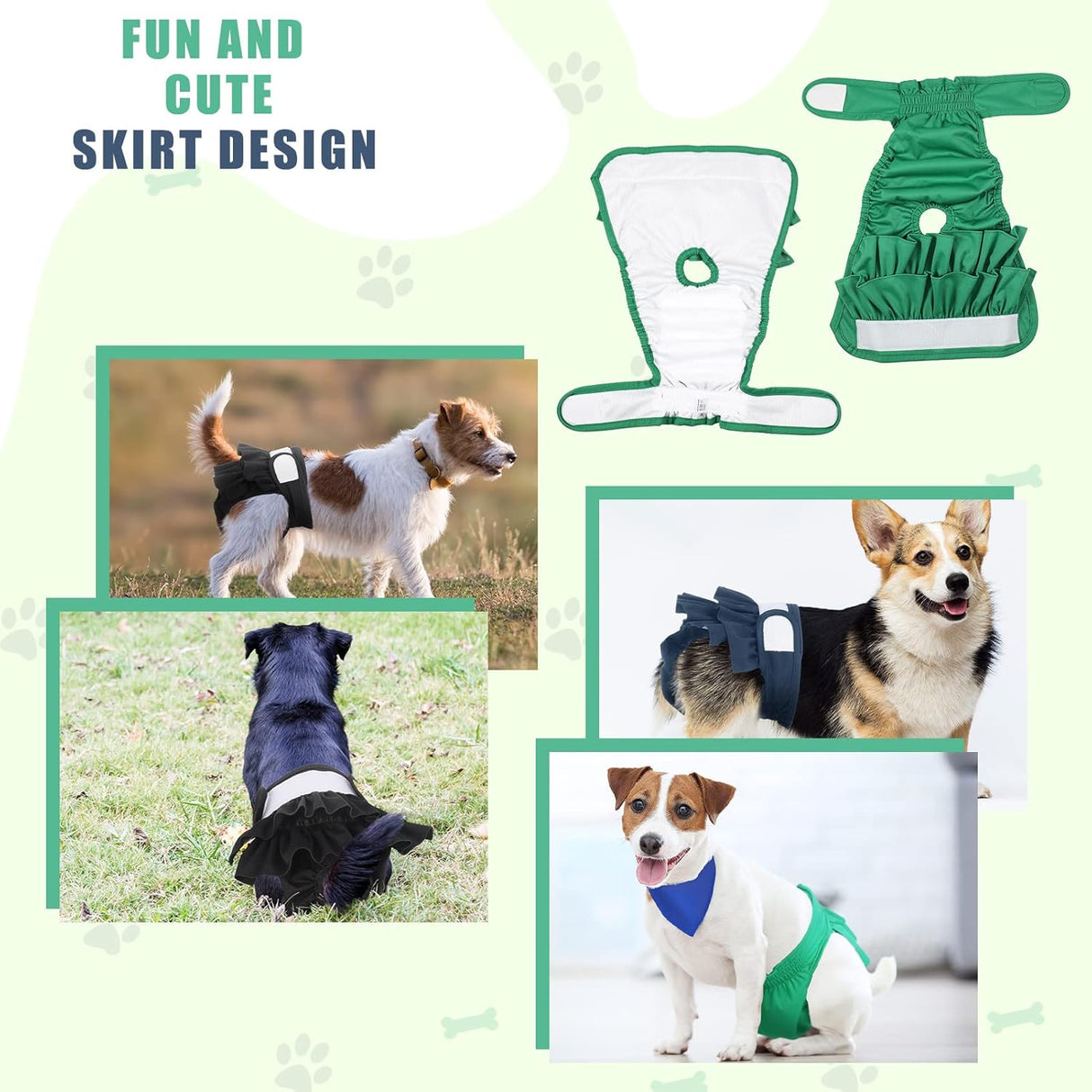 Chenkaiyang Paquete de 4 pañales para perras,cachorros