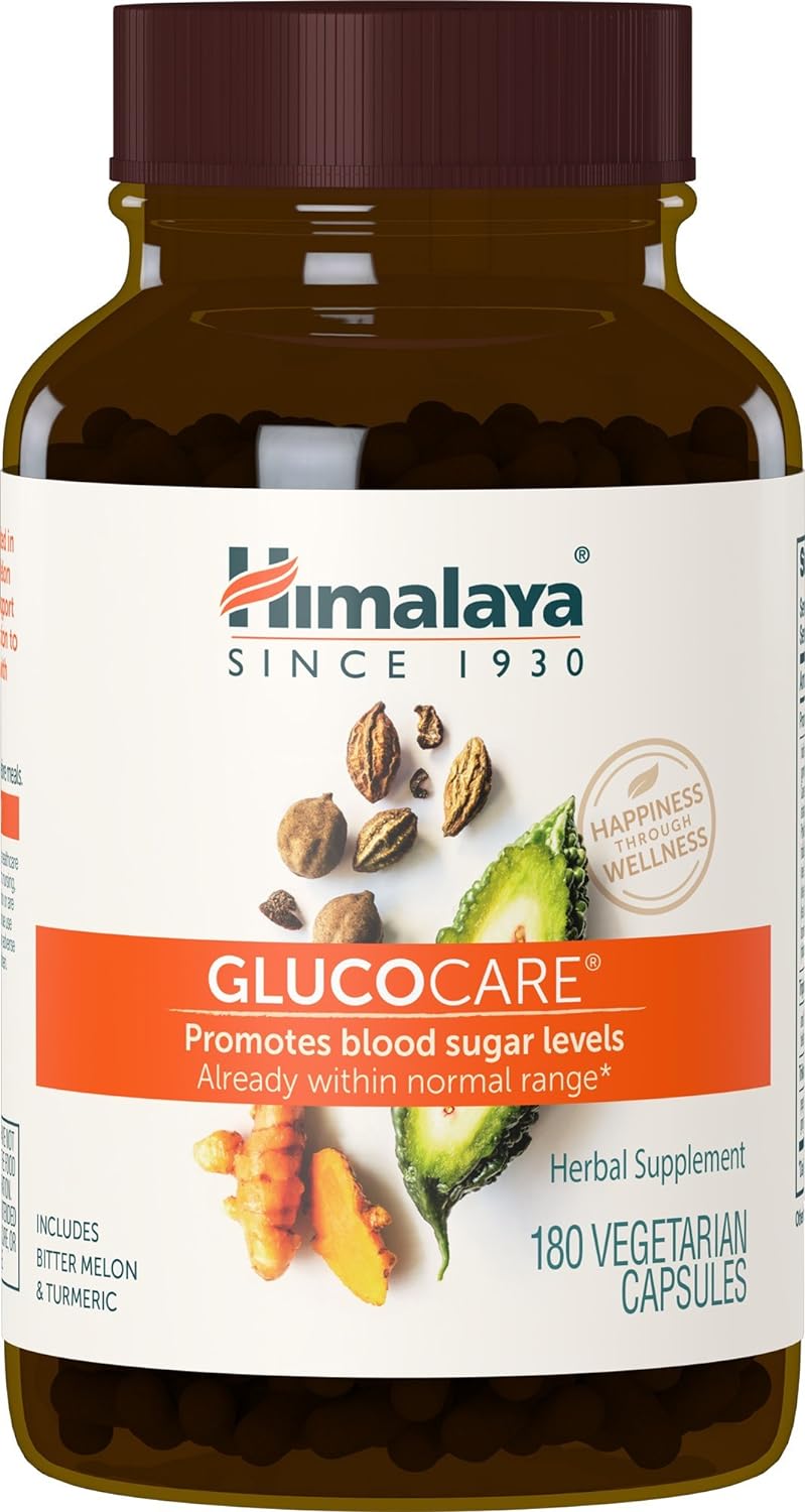 Suplemento Himalaya GlucoCare de azúcar en sangre 180 cáp