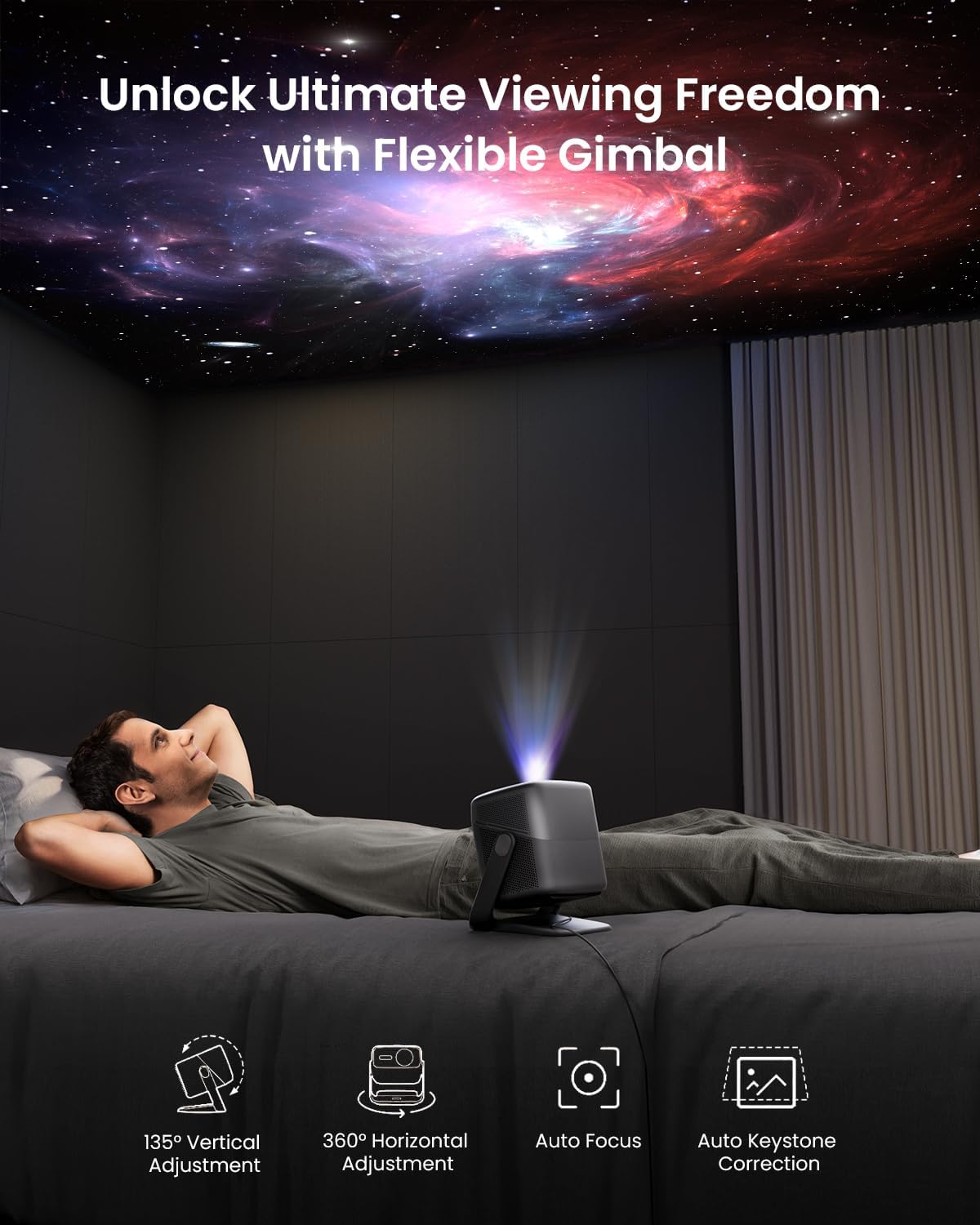 Proyector 4K Triple Laser JMGO N1S, 3500 ANSI Lumens, HDR10