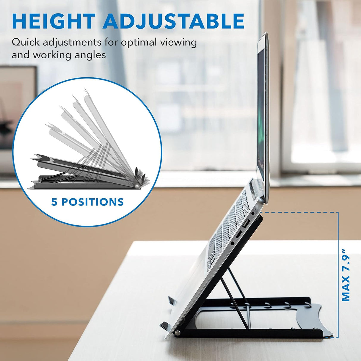 Soporte para computadora portátil de altura ajustable