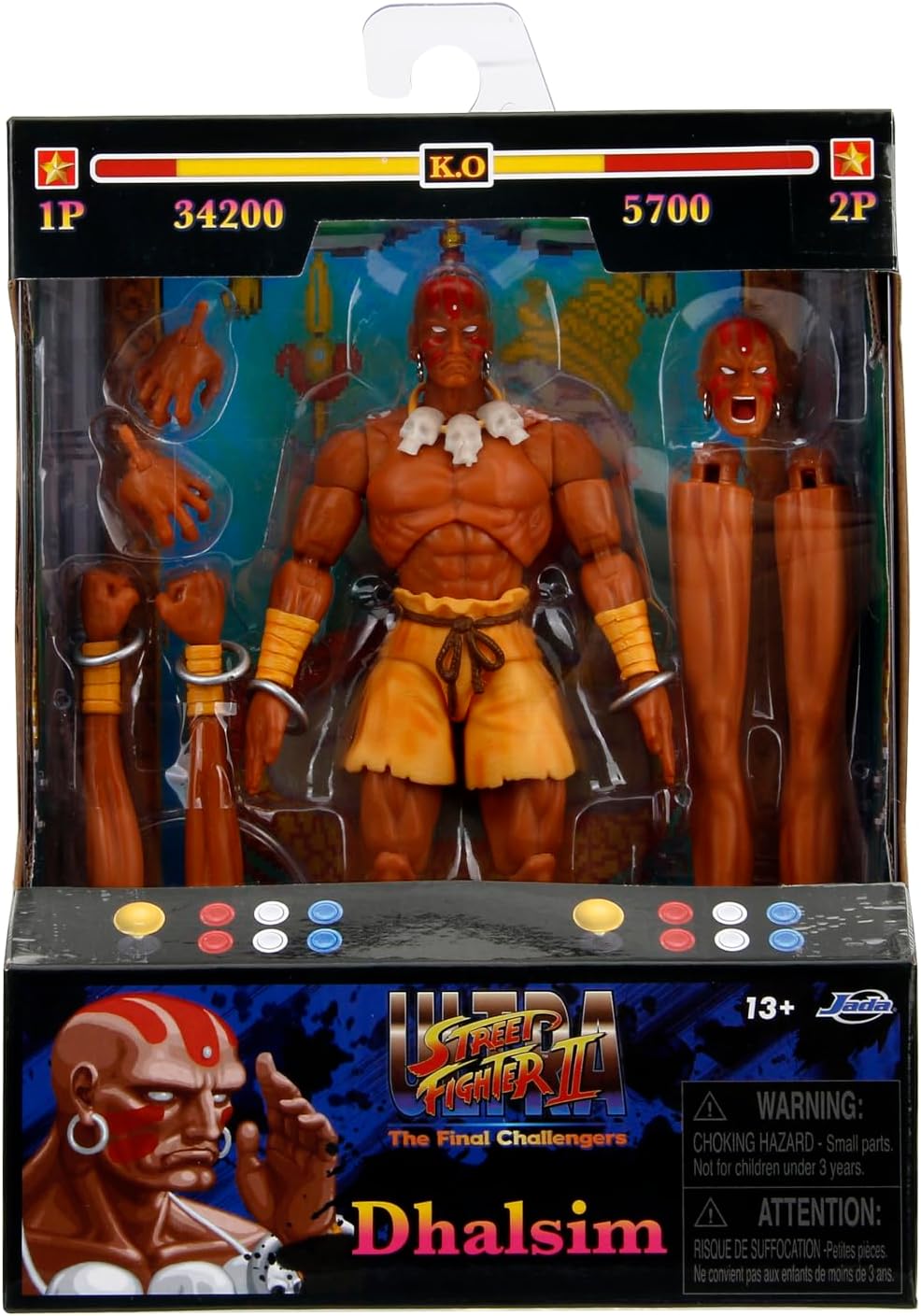 Figura de acción Jada Street Fighter 6 Dhalsim, juguetes para niños y adultos