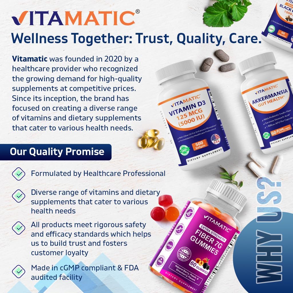 Vitamatic Magnesio Glicinato 500mg – 180 Tab Vegetarian