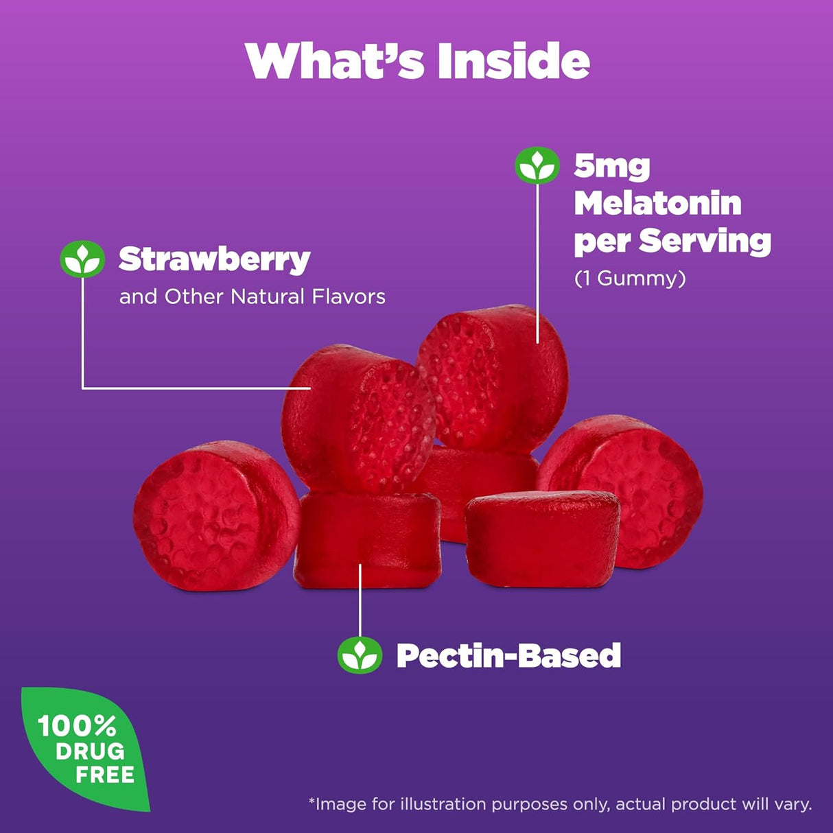 Natrol Gomitas suplementos para dormir de 5 mg para adulto