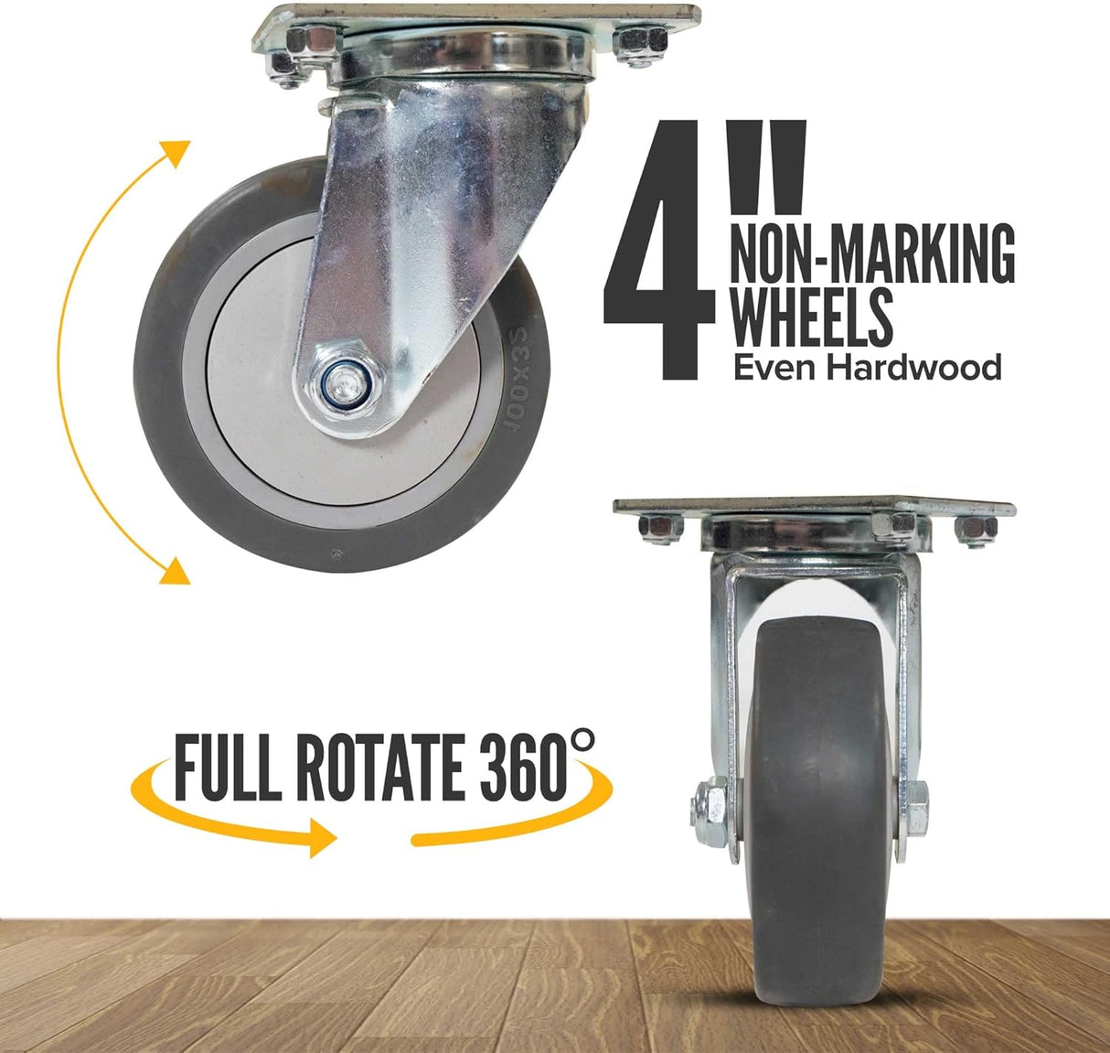 Carro de Carga US Cargo Control, 1000 lbs, Ruedas de Goma, 18.5x32.5