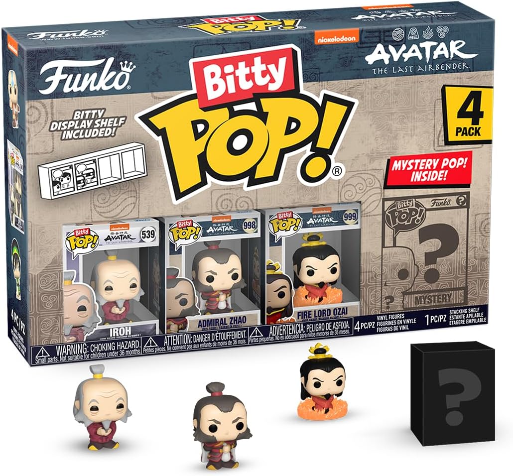 Figuras Mini Funko Bitty Pop! Avatar: Iroh, Zhao, Ozai y Chase