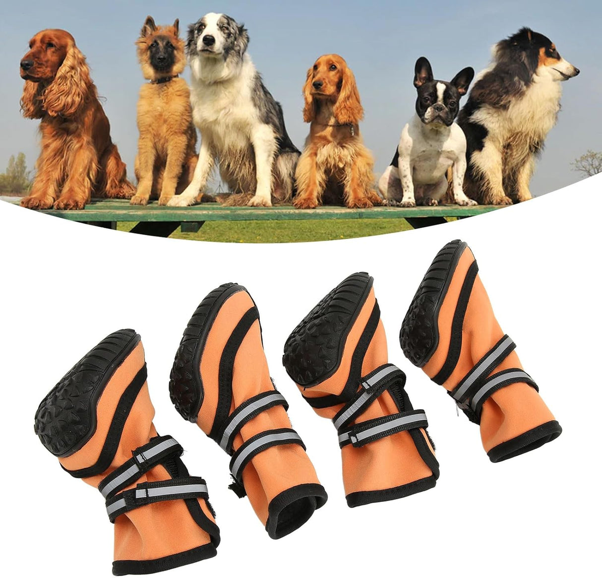 Botas para perros, Paw Protector, Antideslizantes, Tamaño M