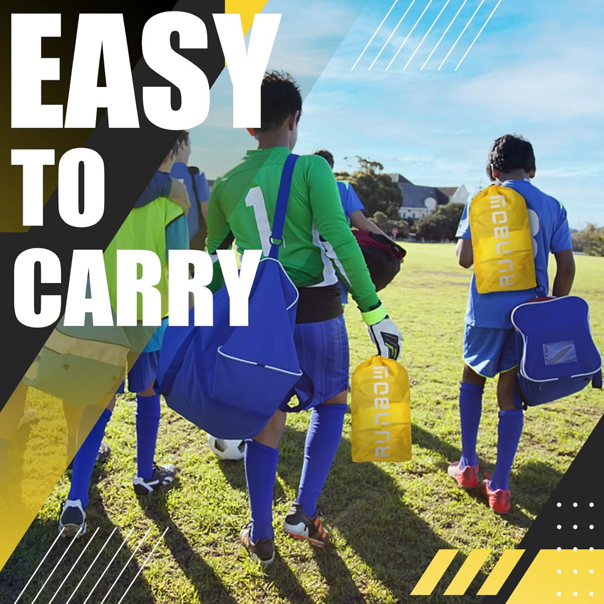 RUNBOW Portería de fútbol portátil para niños