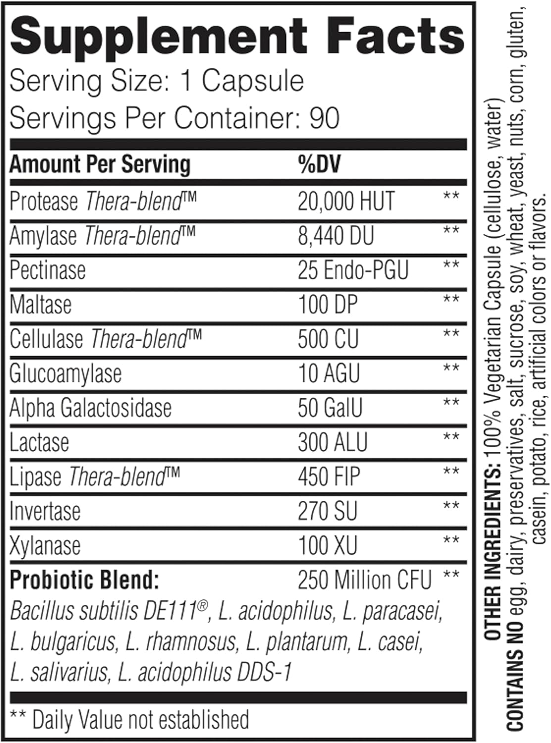 Suplemento Enzymedica Digest Basic + probióticos, enzimas
