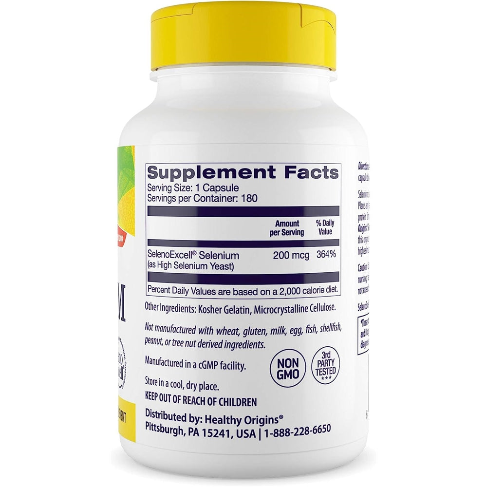 Suplementos Selenium Seleno Excel Sin Rellenos 180 unidades