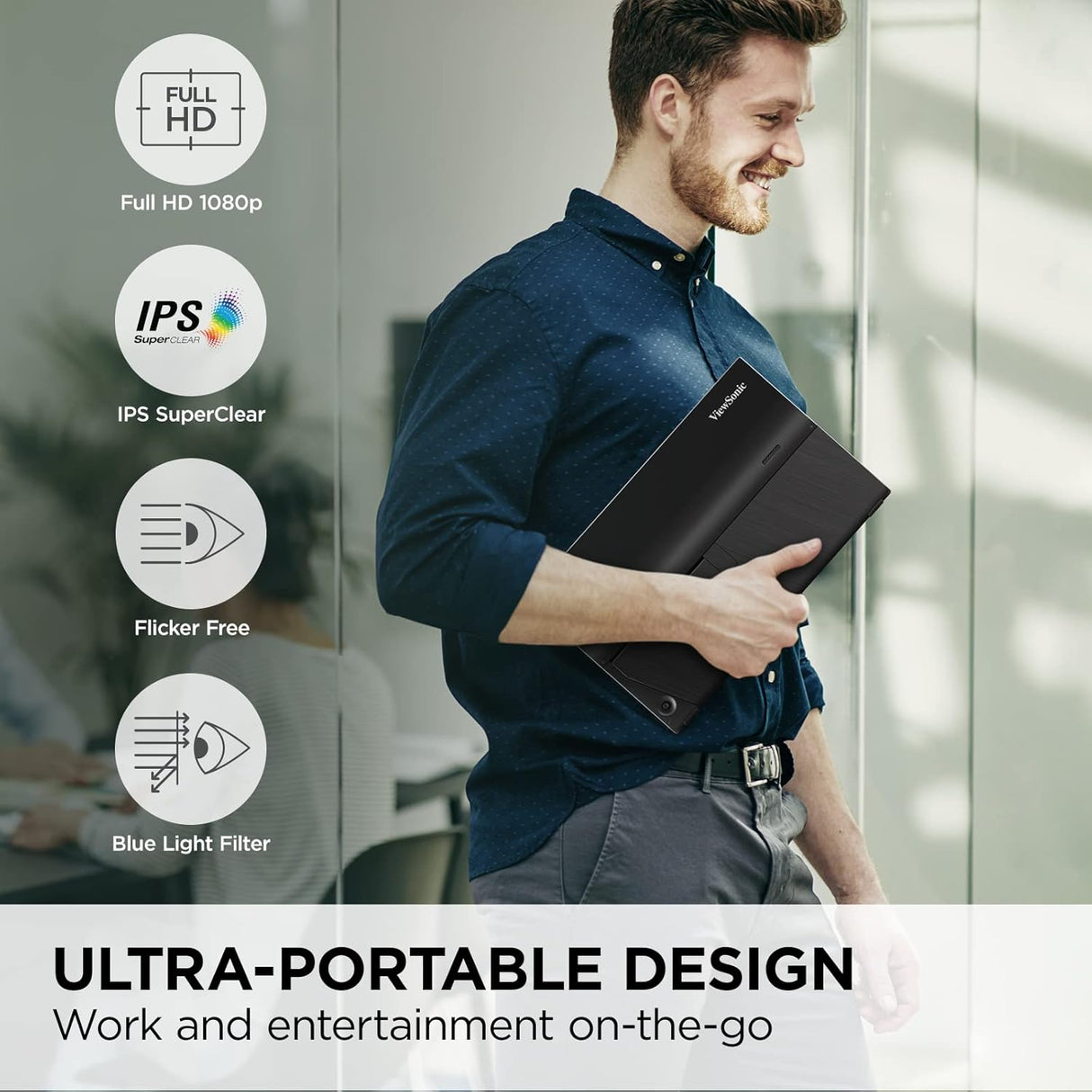 Monitor portátil ViewSonic VA1655 15.6 1080p IPS USB-C