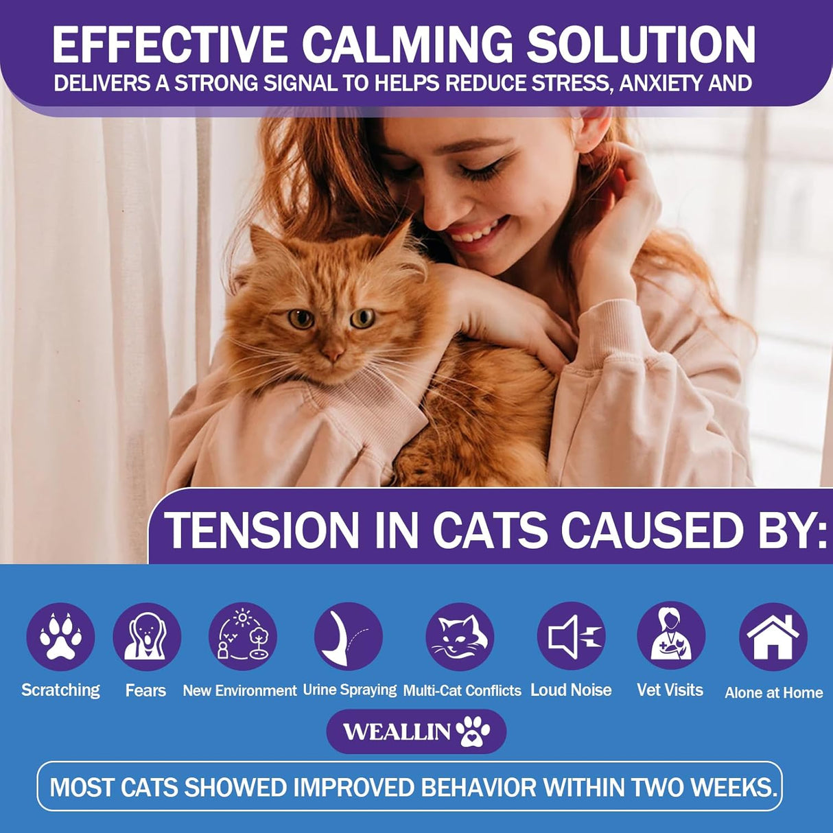 Paq de 6 repuestos de difusor calmante para gatos WEALLIN
