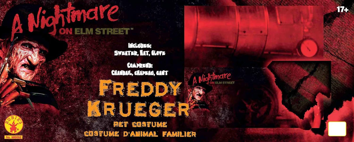 Rubie's - Disfraz para mascotas con el tema de Freddy Krueger A Nightmare on Elm Street