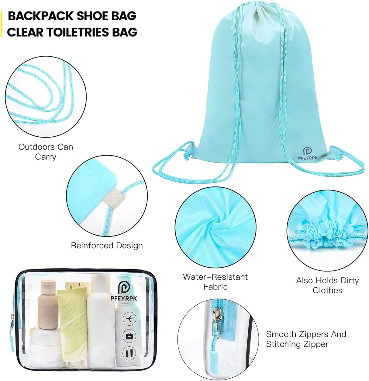 Juego de Cubos Compresores para Viaje, Organizador 7 Piezas