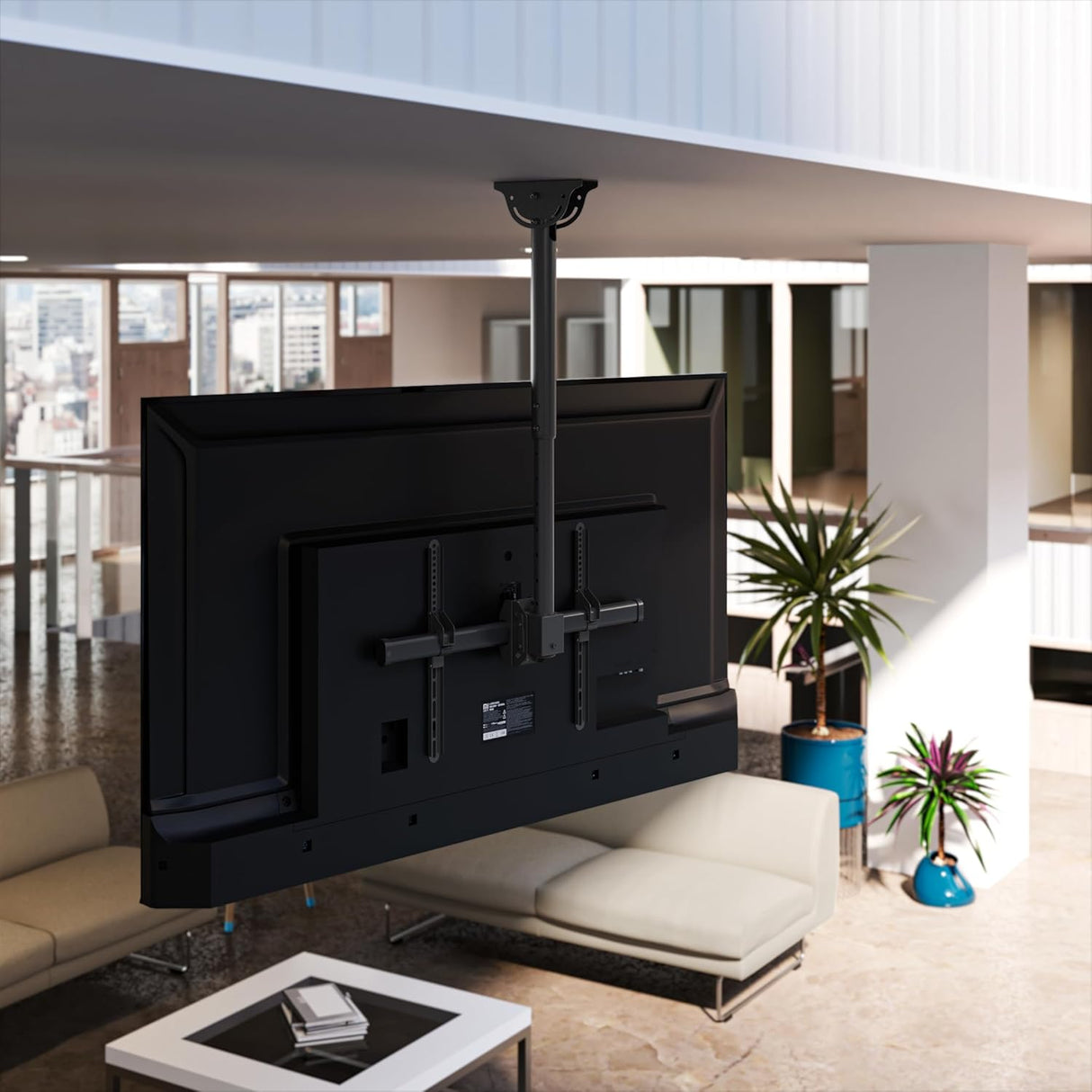 Soporte de Techo para TV, Mount-It!, Ajustable 360°, MI-509B