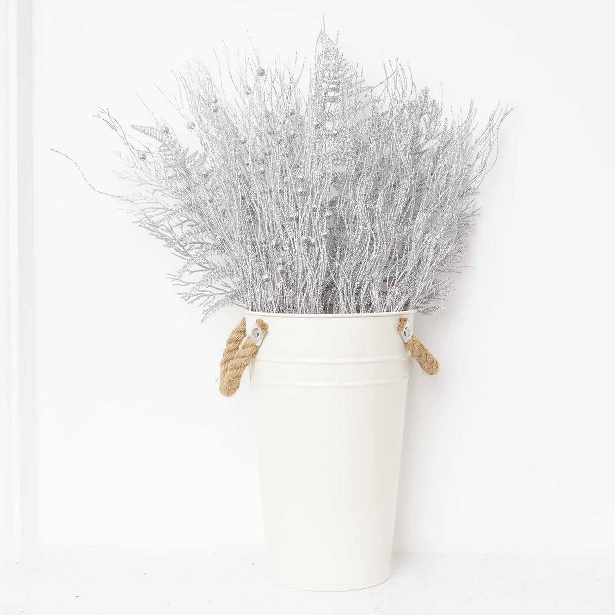 Ramas Artificiales Glitter SLK 16-Pack para Decoración Navidad