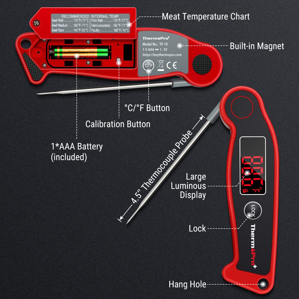 Termómetro Digital Impermeable ThermoPro TP19 para Cocina