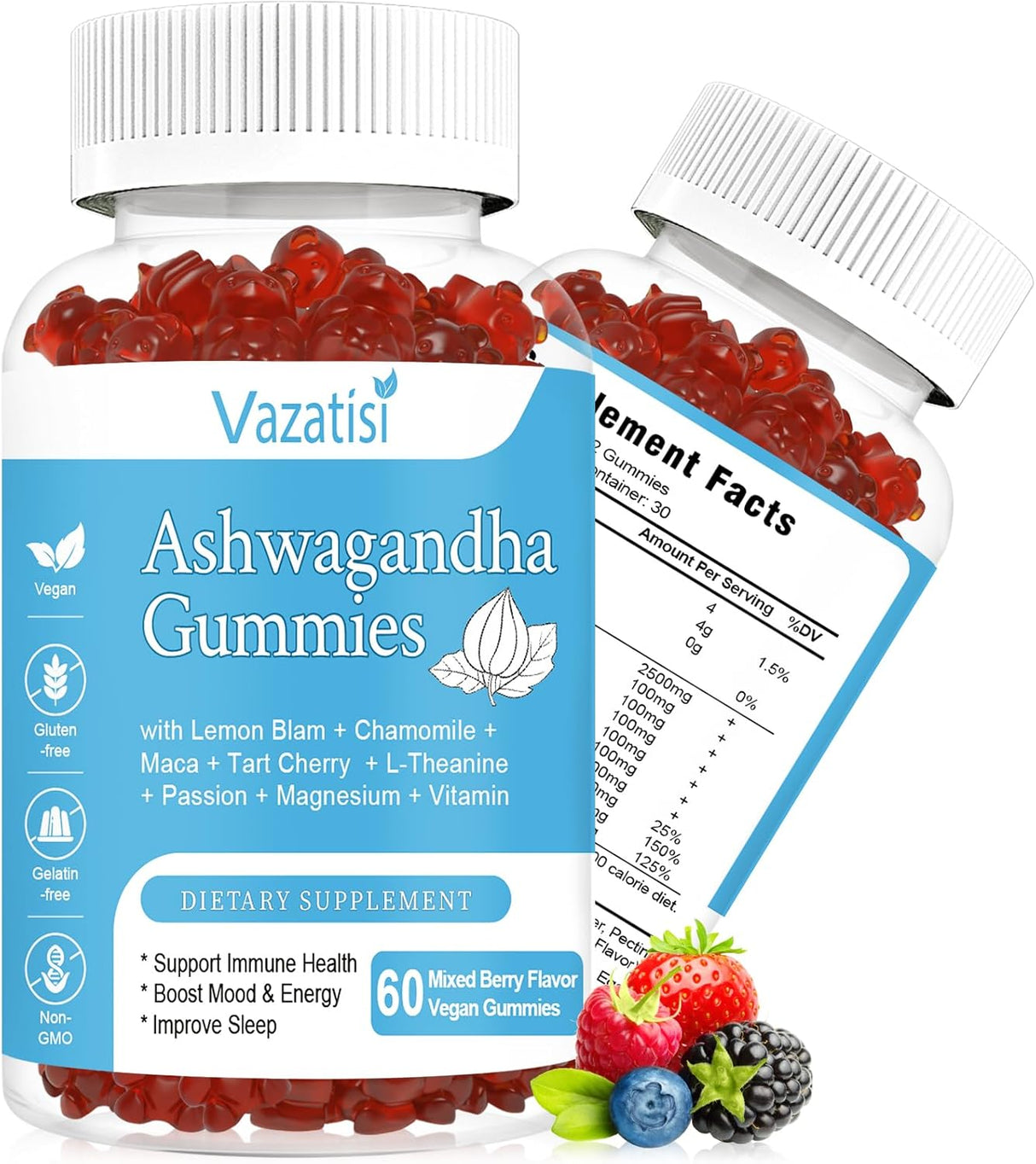 Gomitas de Ashwagandha 2500mg - Suplemento Orgánico 120 Unidades
