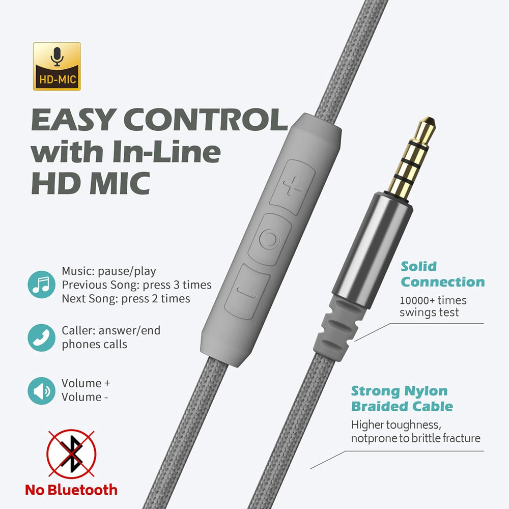 Auriculares AILIHEN C8 con micrófono y control de volumen