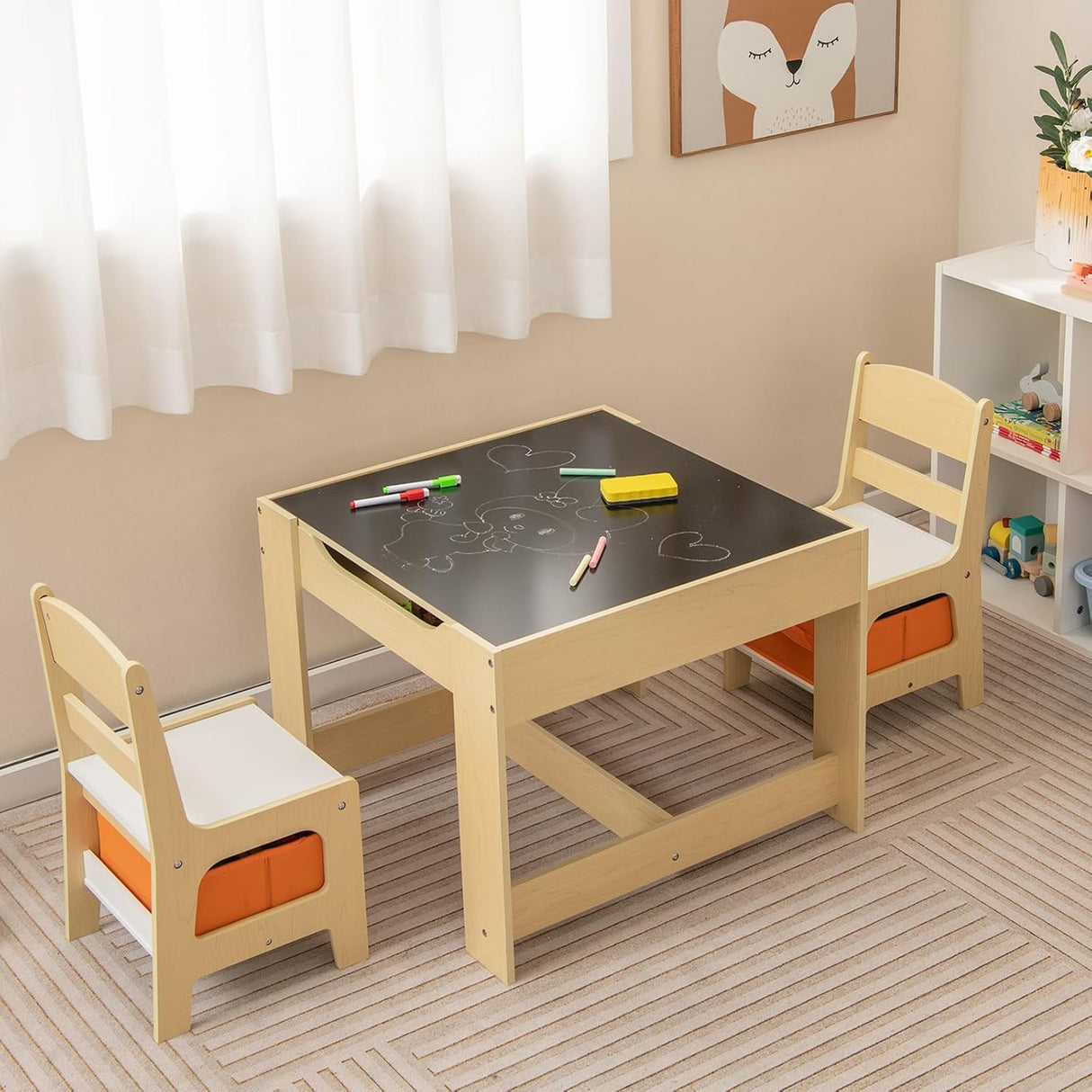 Juego de mesa y sillas para niños mesa de actividades