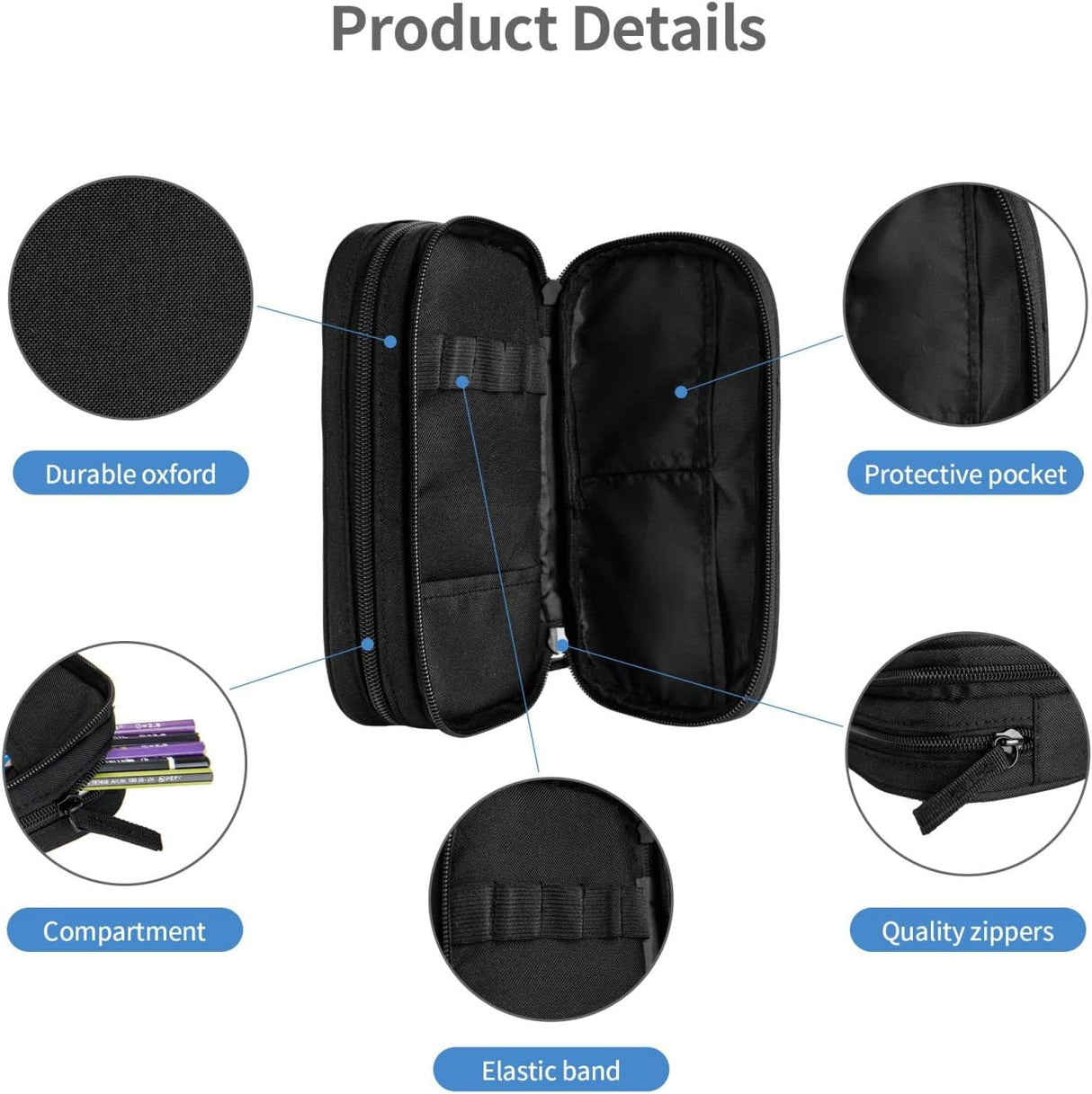 Estuche Gato Negro Divertido Gran Capacidad