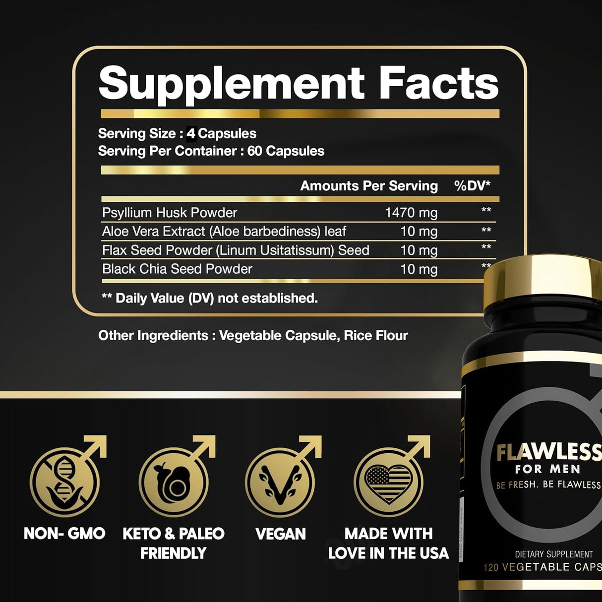 Suplemento de fibra masculin Apoya la salud digestiva