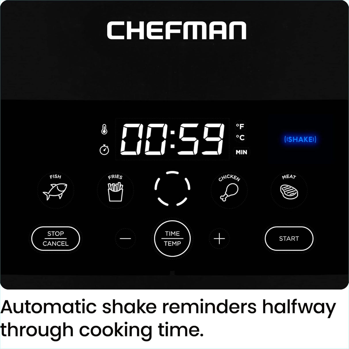 Freidora de aire Chefman TurboFry XL 8 Qt, digital, automática