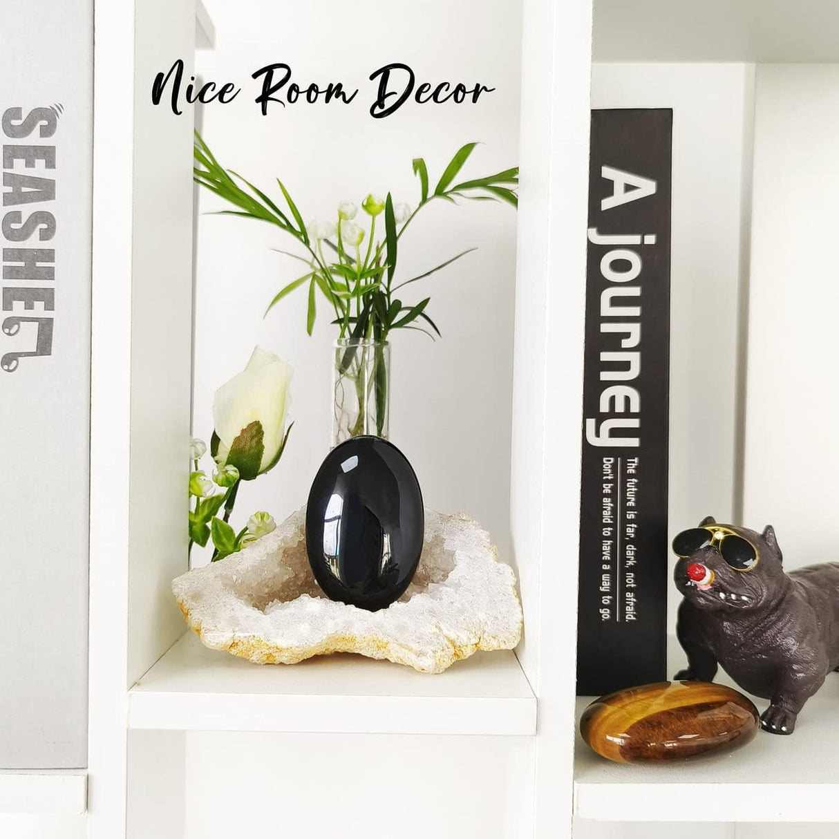 ZHIYUXI Cristales de obsidiana negra de 2.4 pulgadas, piedras