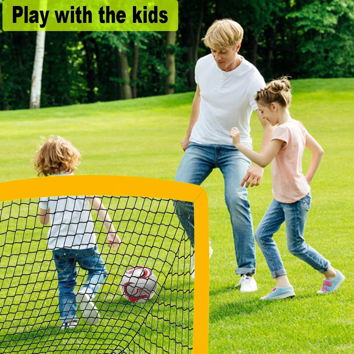 Juego de red de portería de fútbol plegable emergente