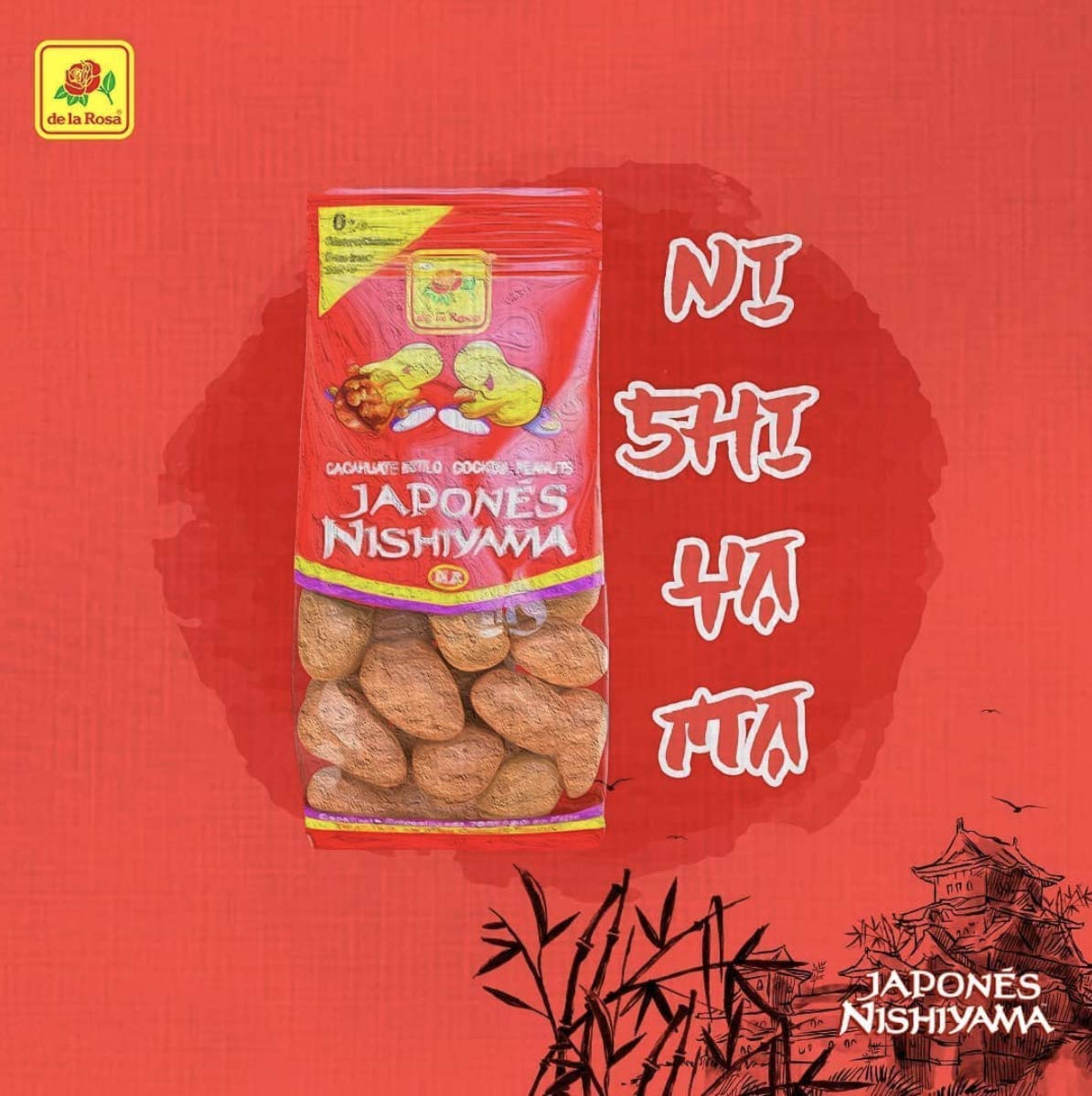 Cacahuate De La Rosa Cocktail Japonés 6 Pockets 2 Lbs