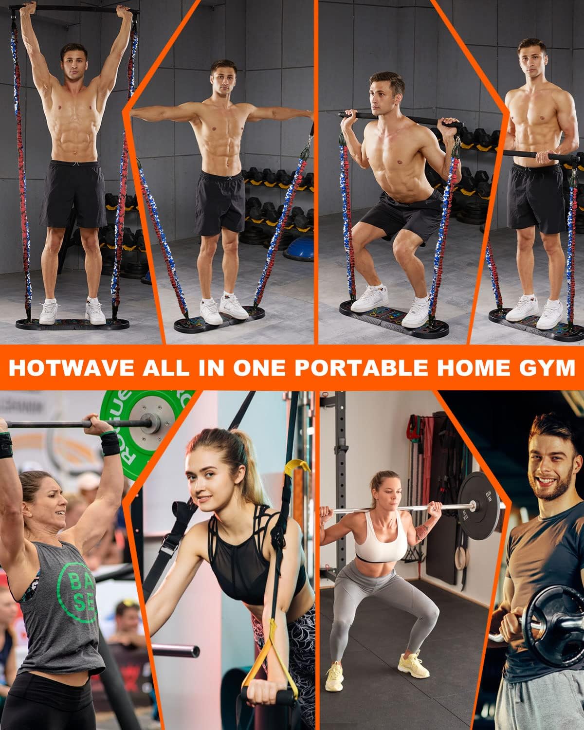 Equipo de ejercicio HOTWAVE 20 en 1 con accesorios de gimnasio