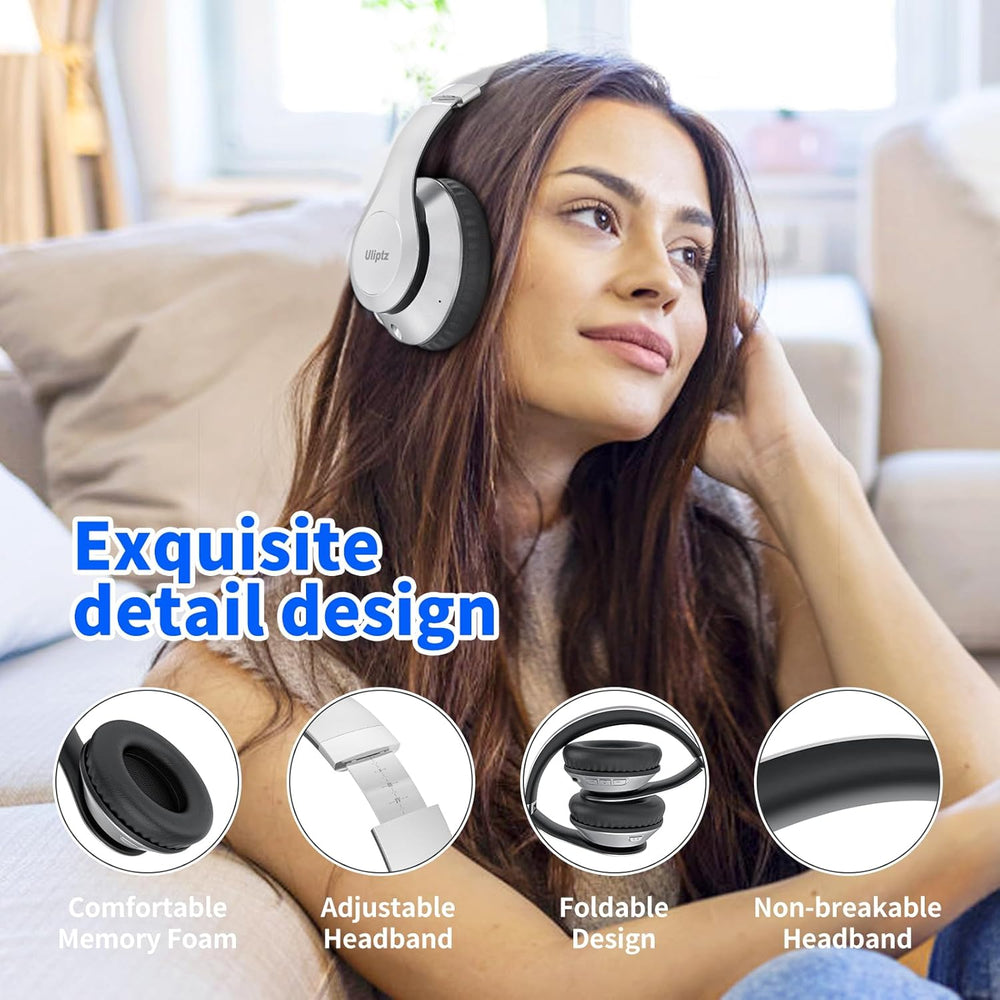 Auriculares Bluetooth Uliptz, 65H, 6 Modos EQ, Plegables