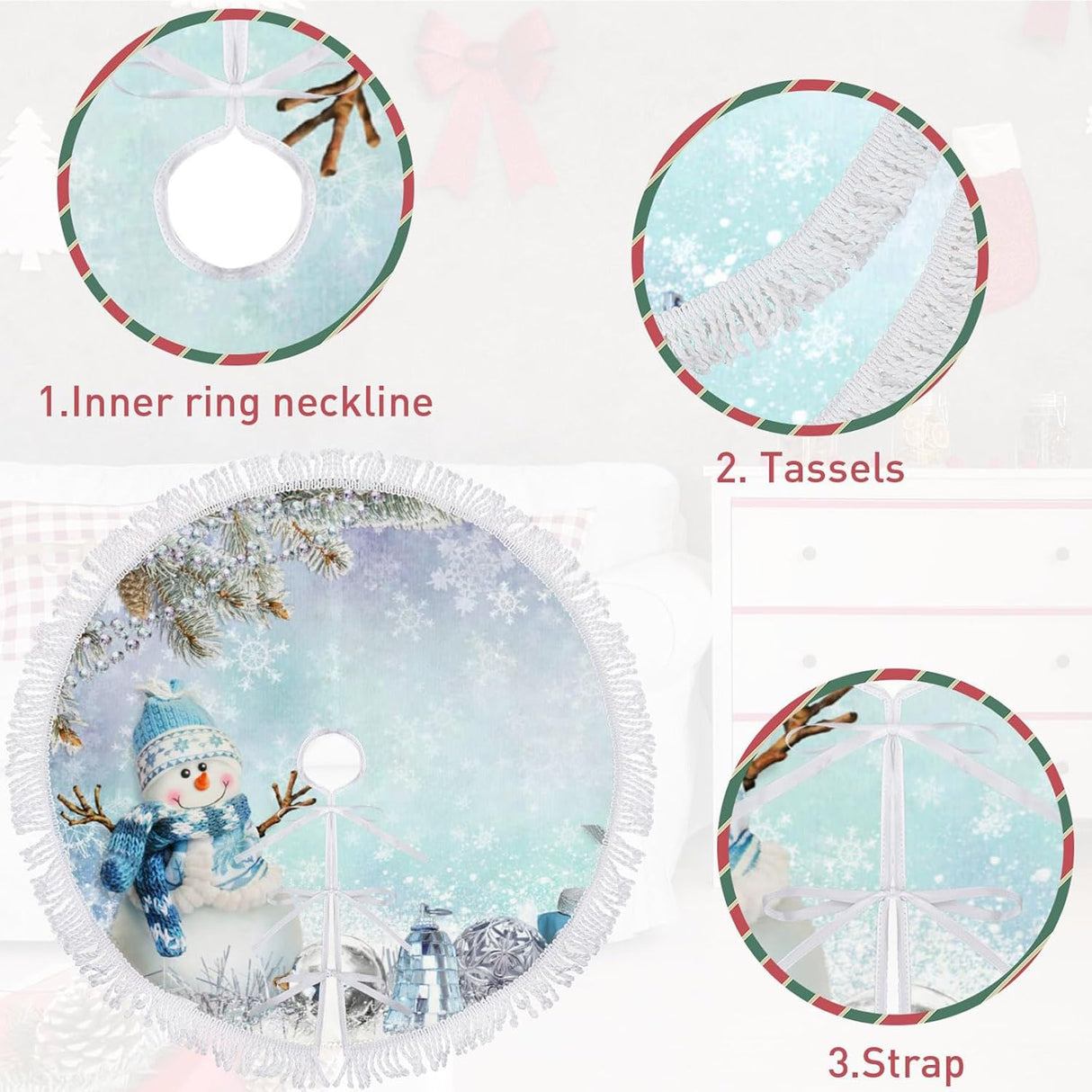 Funda para Árbol de Navidad, Decoraciones, Ramas de Pino, 30