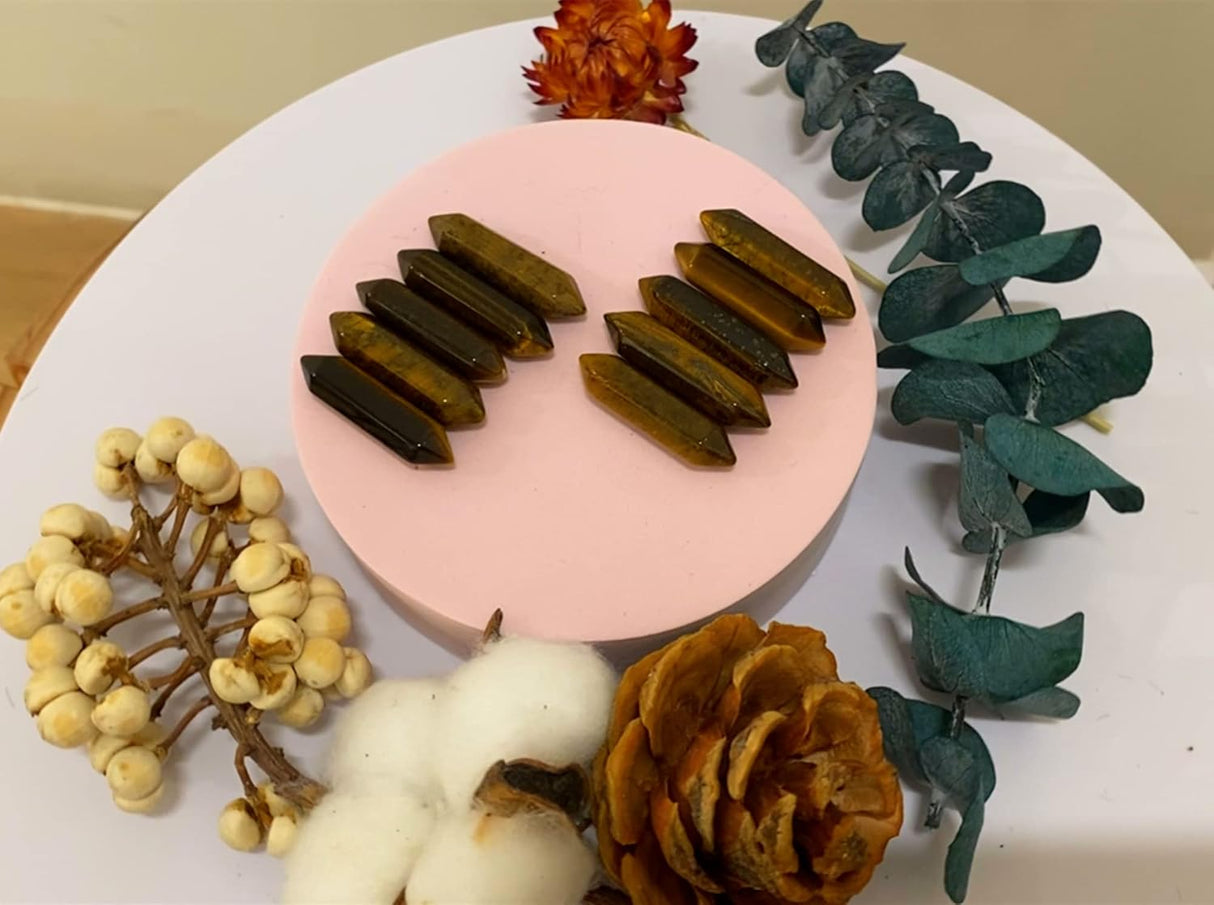 Varitas de Cristales de Ojo de Tigre para Meditación y Reiki