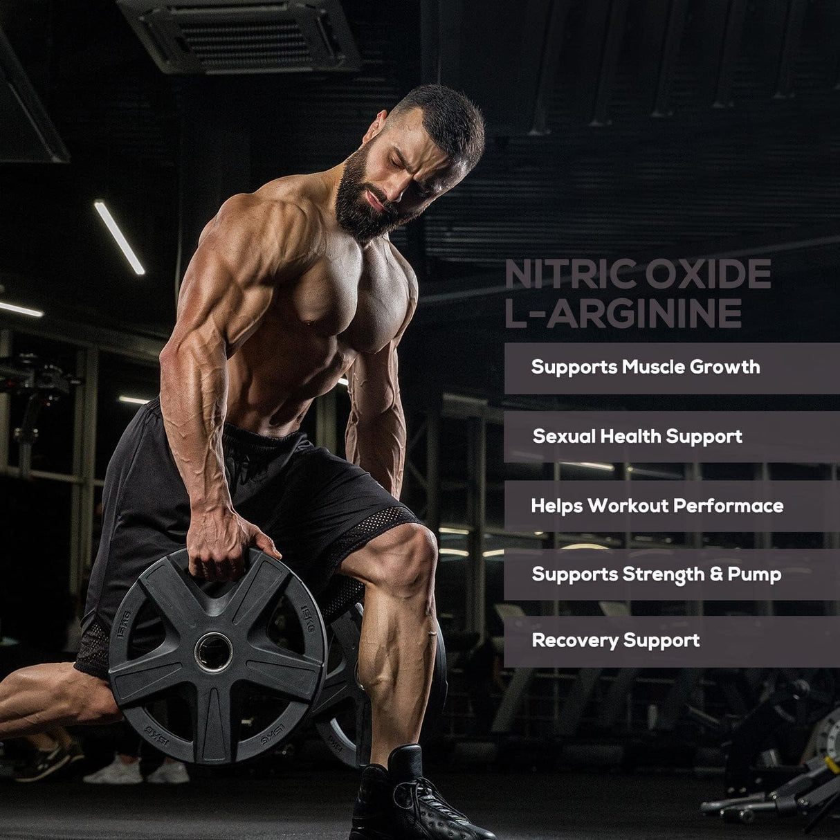 Suplemento de óxido nítrico extra fuerte L arginina 60 und