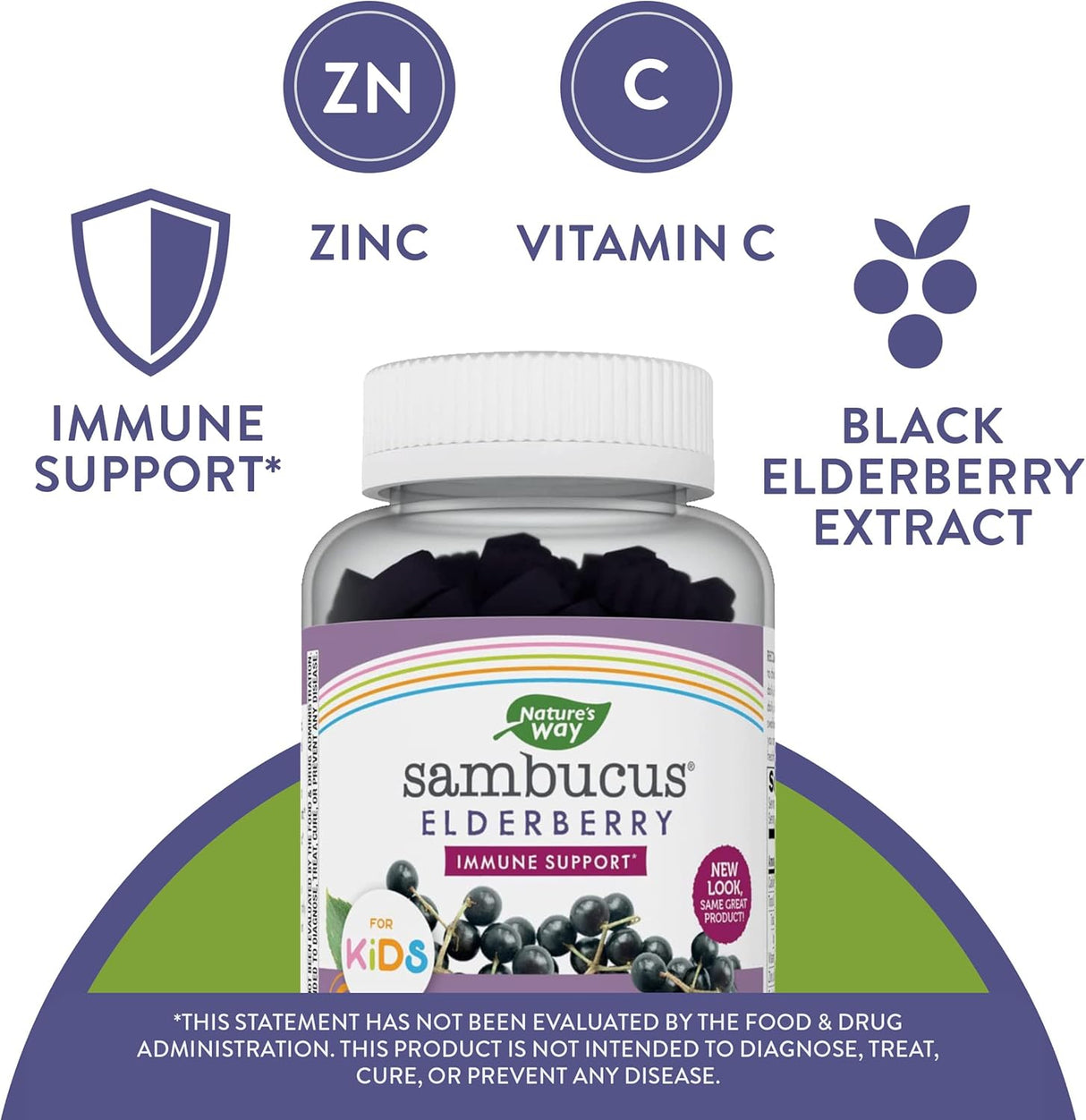 Suplementos Alimenticios de saúco con vitamina C y zinc