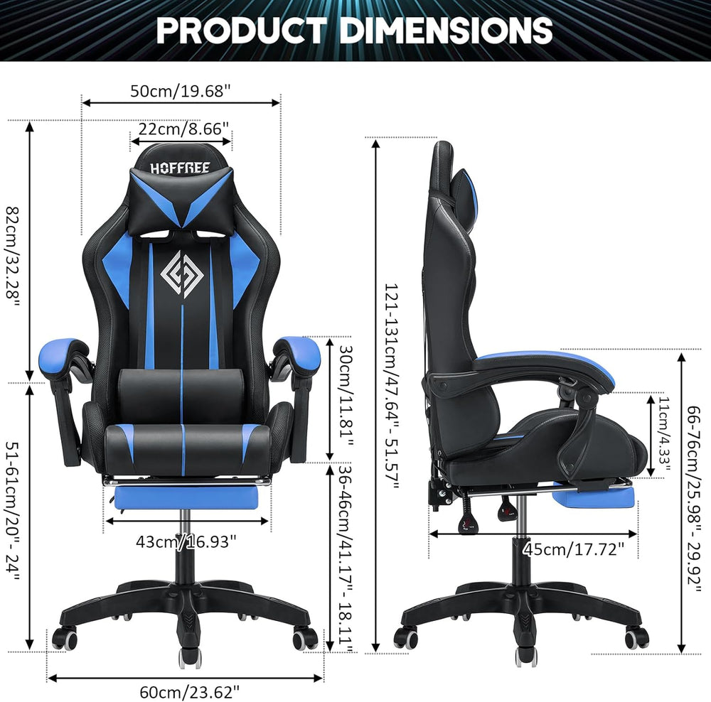 Silla Gamer Ergonómica con Masaje y Luces LED - Modelo XG-1000