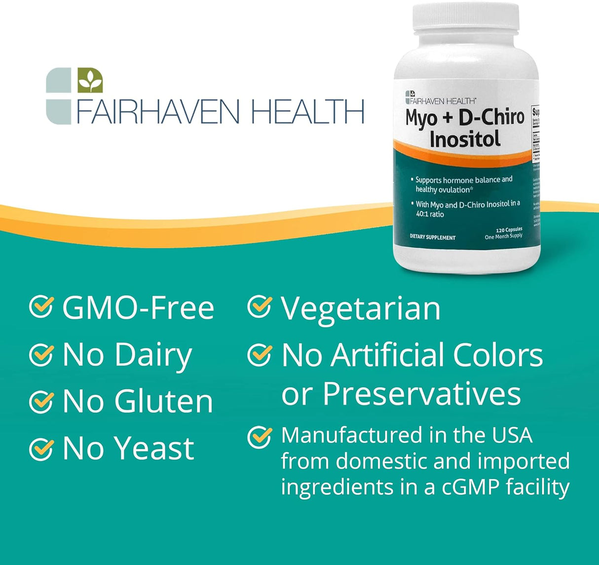 Suplemento mio-inositol y D-chiro inositol de fertilidad