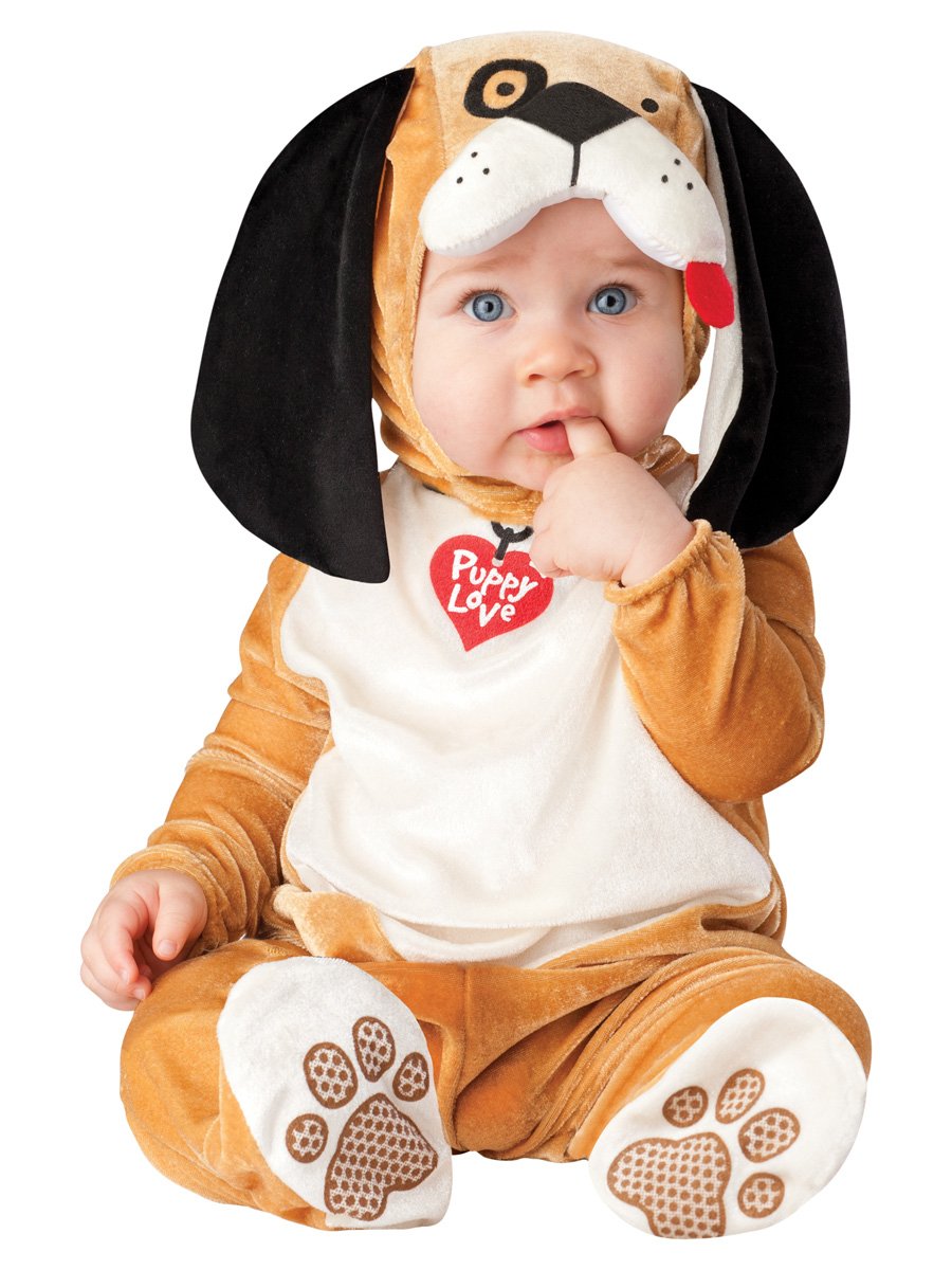 InCharacter Costumes Baby's Puppy Love Costume, Tan/White/Black, Medium