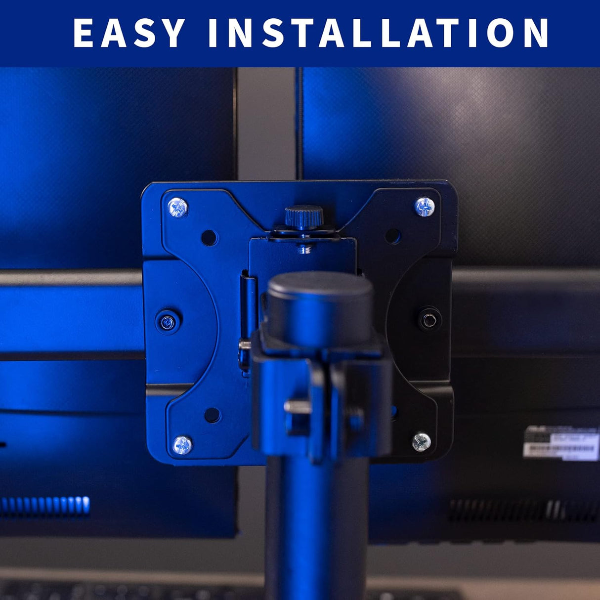 Soporte Doble VESA VIVO, Montaje Horizontal para 2 Monitores, MOUNT-VW02A