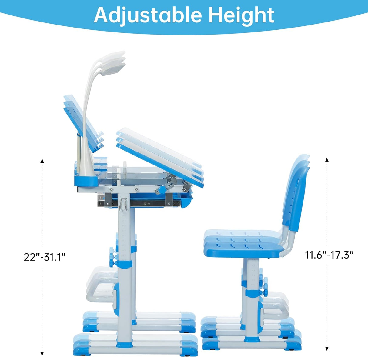 Escritorio y Silla Infantil, Estación de Trabajo Interactiva