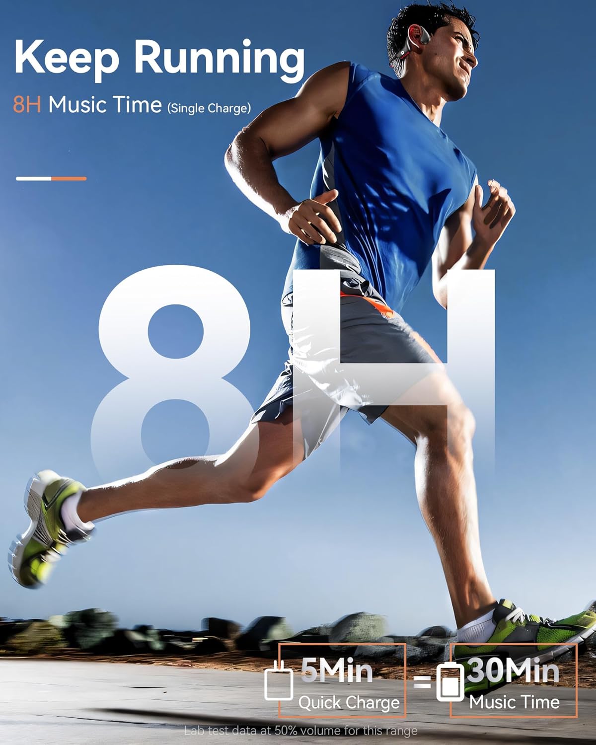 Auriculares Deportivos Inalámbricos, Conducción Ósea, 32GB, IP68